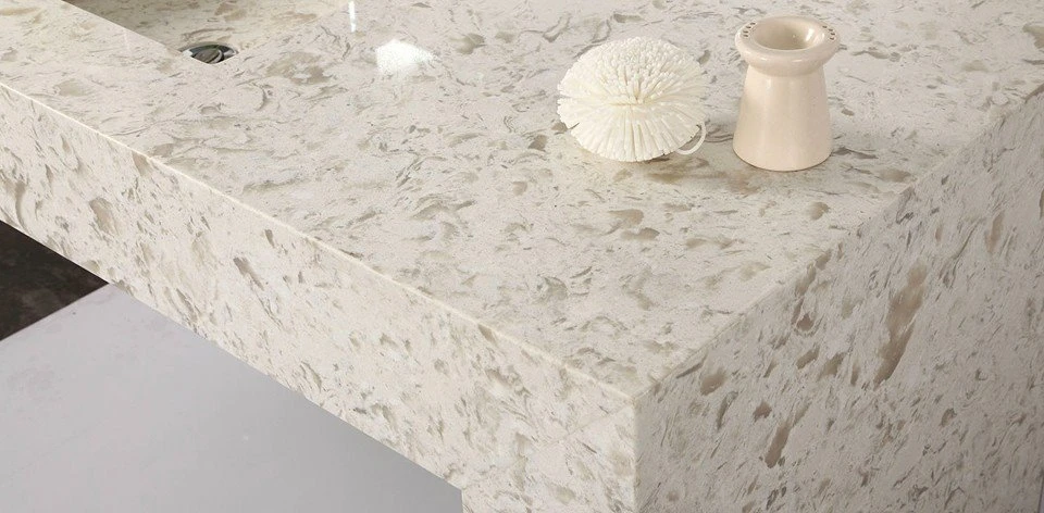 Oyster Quartz Kitchen Waterfall Countertops Oyster Quartz Kitchen Waterfall Countertops