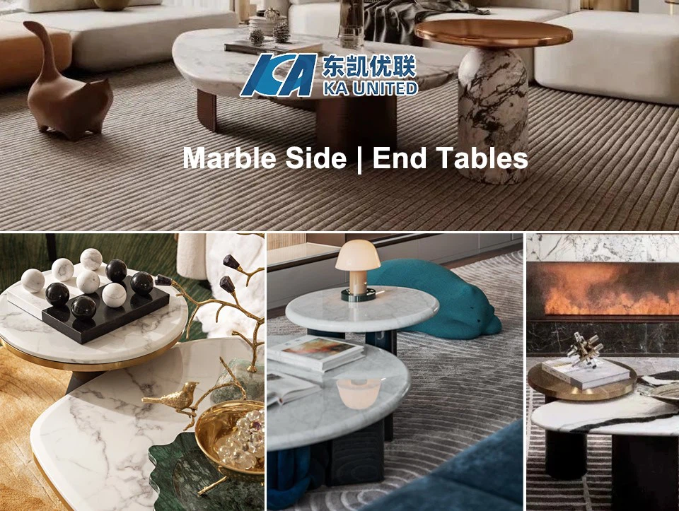 White Marble End Tables Designs
