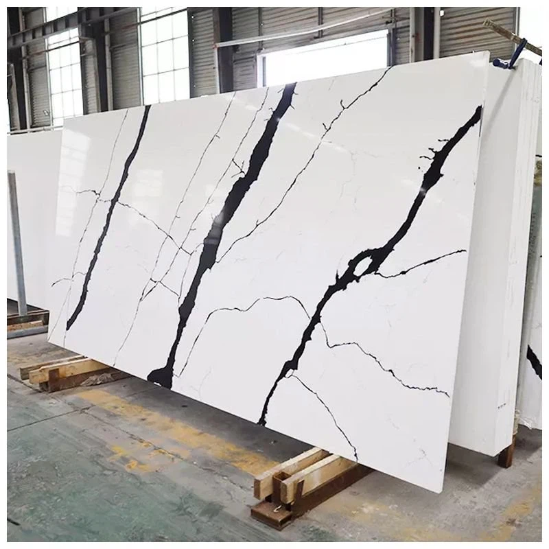 Tấm thạch anh đen Calacatta