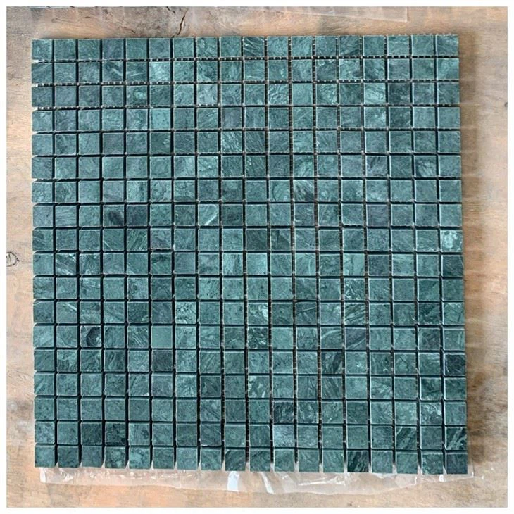 Verde Guatemala Marble Square Mosaic Tiles