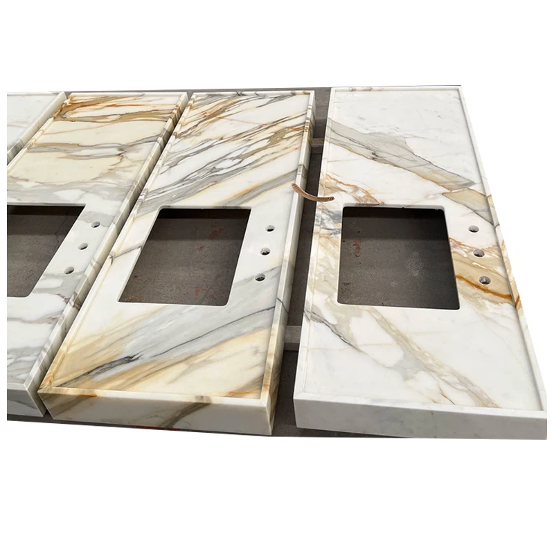 Đá cẩm thạch vàng Calacatta Vanity hàng đầu
