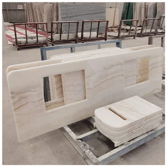 Mặt bàn trang điểm Onyx trắng
