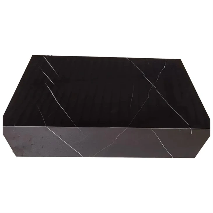 Bàn cà phê đá cẩm thạch Nero Marquina rắn