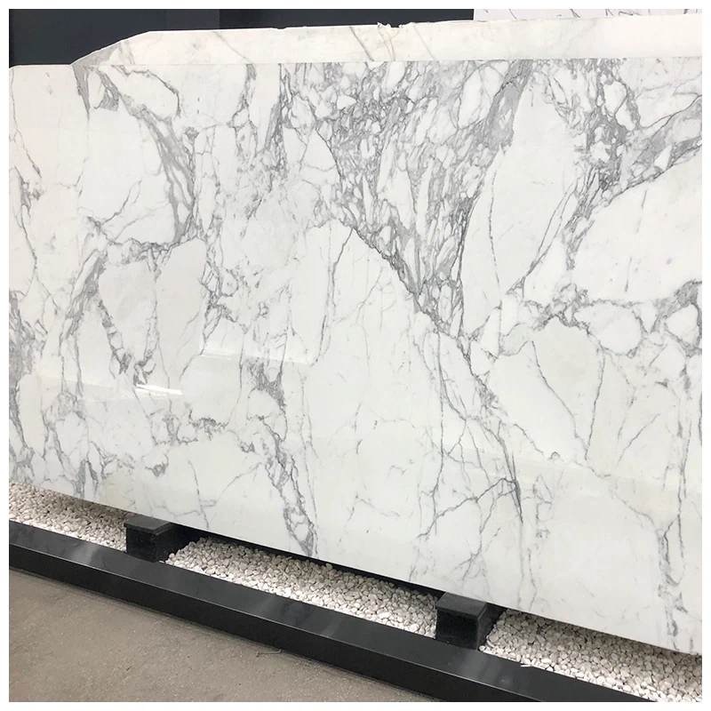statuary white marble polished slab