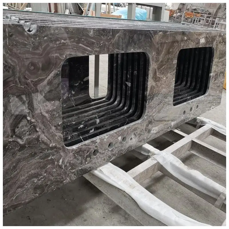 Arabescato Orobico Marble Double Sink Vanity Tops