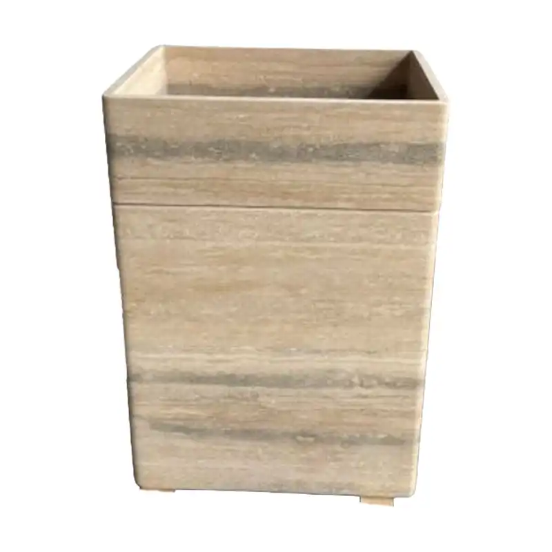 Chậu rửa mặt Travertine bạc La Mã