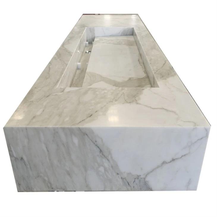 Bồn rửa nổi bằng đá cẩm thạch vàng Calacatta