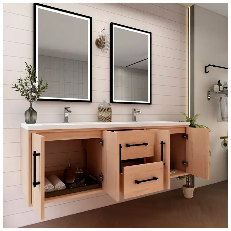 bathroom vanity wood moisture content measurement on cabinet door side panel and plumbing opening bathroom vanity wood moisture content measurement on cabinet door side panel and plumbing opening