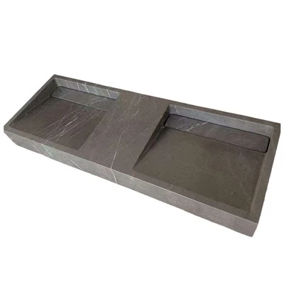 Bồn rửa bằng đá cẩm thạch màu xám Pietra
