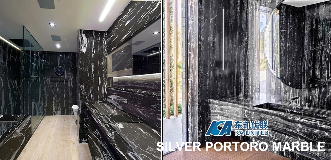 Silver Portoro Black Marble Bathroom Countertop Projects KA UNITED Silver Portoro Black Marble Bathroom Countertop Projects KA UNITED