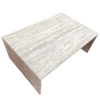 Bàn cà phê Travertine màu be