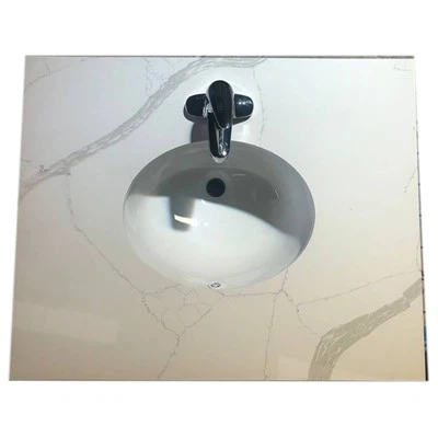 Mặt bàn phòng tắm thạch anh Calacatta
