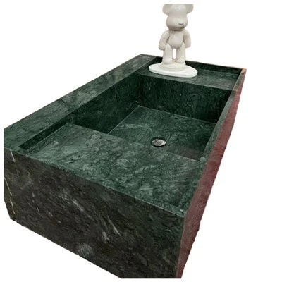 Chậu đá cẩm thạch màu xanh đậm