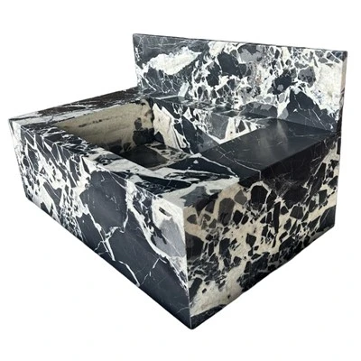 Chậu rửa mặt bằng đá cẩm thạch cổ Noir Grand