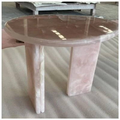 Bàn cà phê Onyx màu hồng